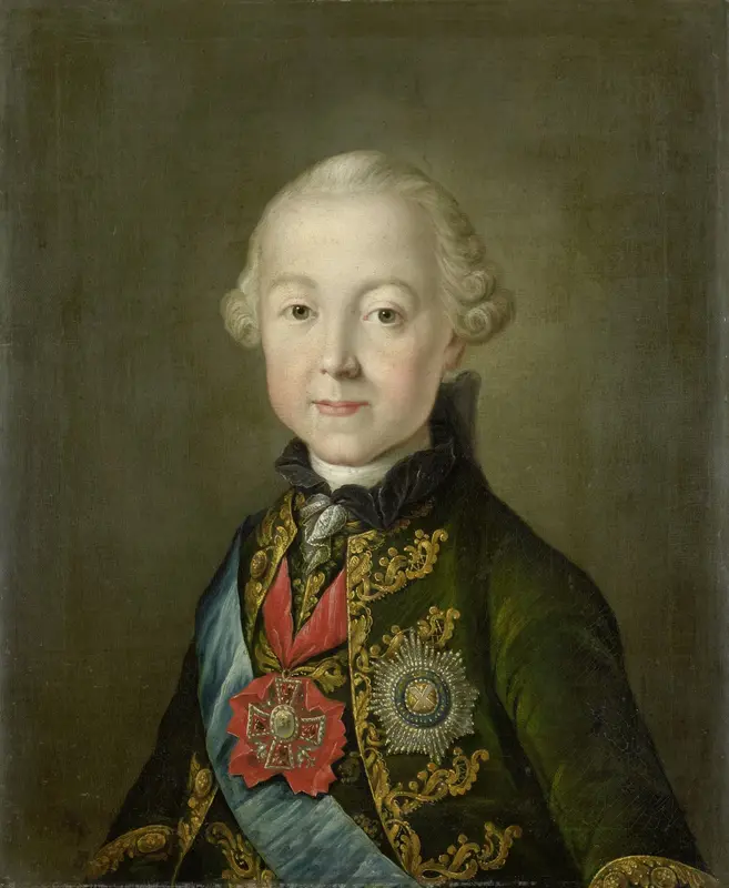 Portrait of Paul I, Emperor of Russia, at a young age Wall Art by anonymous - High-Resolution Digital Print