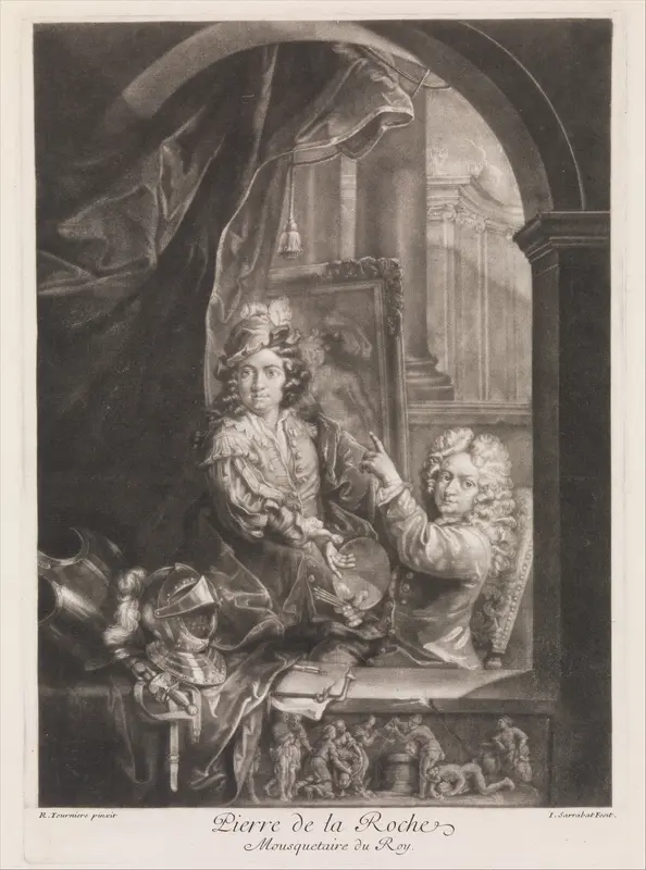 Portrait of Pierre de la Roche Wall Art by Isaac Sarrabat - High-Resolution Digital Print