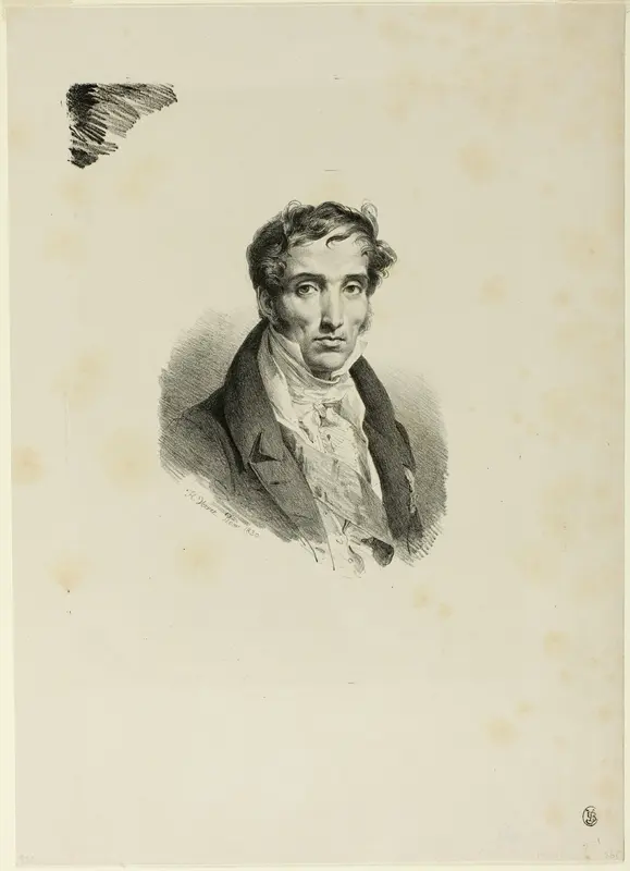 Portrait of Pierre Guérin Wall Art by Horace Vernet - High-Resolution Digital Print