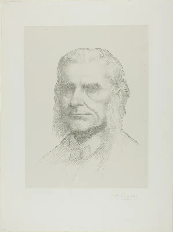 Portrait of Professor Huxley Wall Art by Alphonse Legros - High-Resolution Digital Print