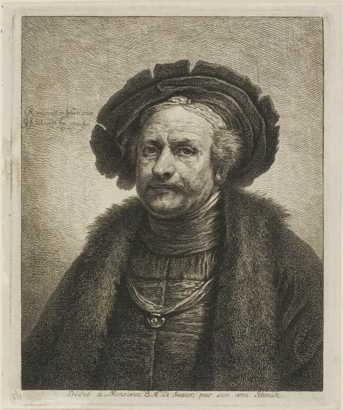 Portrait of Rembrandt Wall Art by Georg Friedrich Schmidt - High-Resolution Digital Print