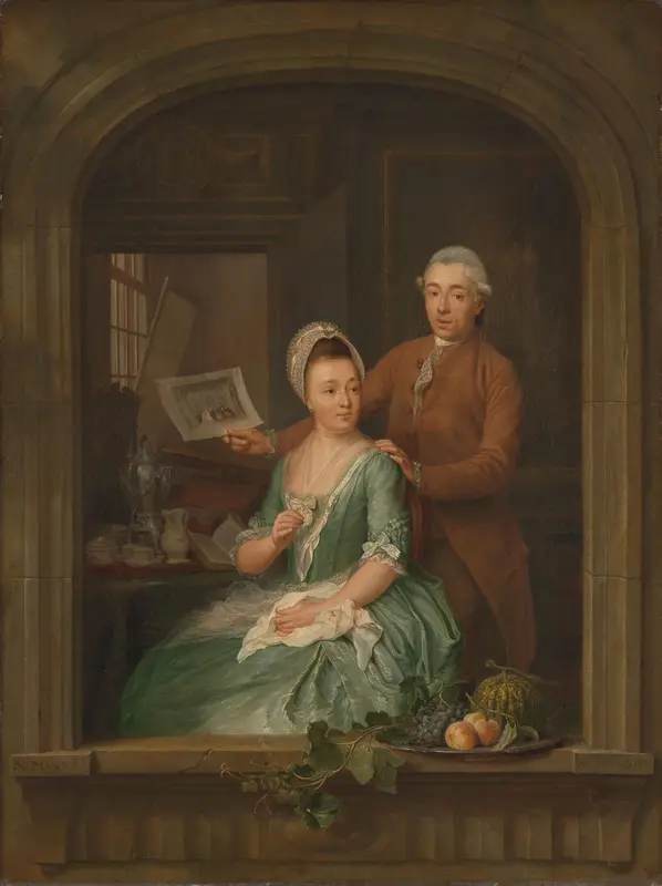 Portrait of Robert Muys and Maria Nozeman Wall Art by Nicolaes Muys - High-Resolution Digital Print