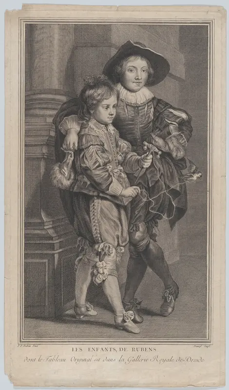 Portrait of Rubens' sons, Albert and Nikolaus Wall Art by Eustache Danzel - High-Resolution Digital Print