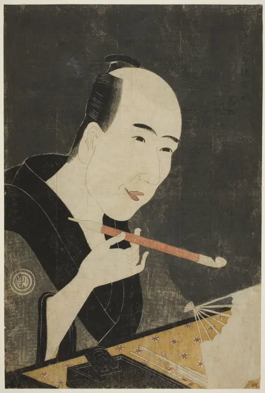 Portrait of Santo Kyoden, the Master of Kyobashi (Edo hana Kyobashi natori)