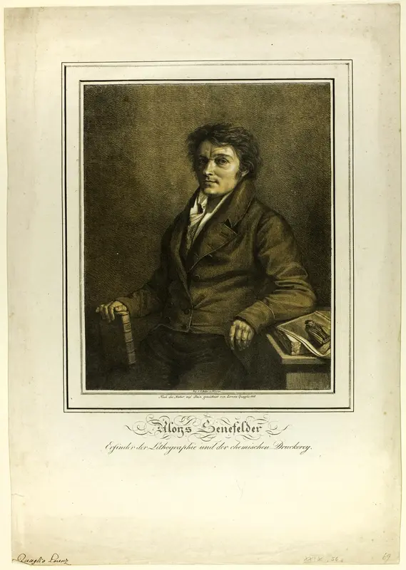 Portrait of Senefelder Wall Art by Lorenzo Quaglio, II - High-Resolution Digital Print