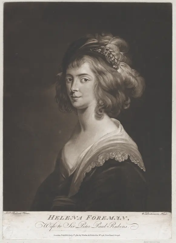 Portrait of Susanna Lunden, sister of Helena Fourment Wall Art by William Pether - High-Resolution Digital Print