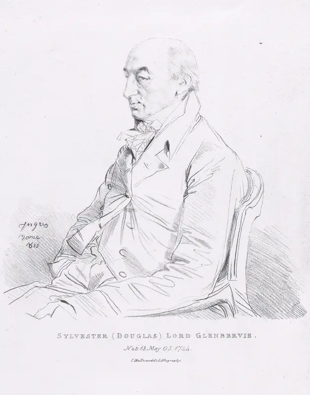 Portrait of Sylvester (Douglas), Lord Glenbervie Wall Art by Jean Auguste Dominique Ingres - High-Resolution Digital Print