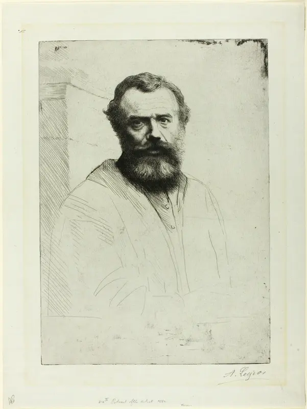Portrait of the Artist Wall Art by Alphonse Legros - High-Resolution Digital Print