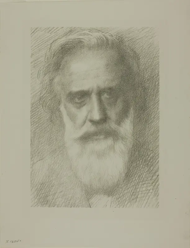 Portrait of the Artist, eighth plate Wall Art by Alphonse Legros - High-Resolution Digital Print