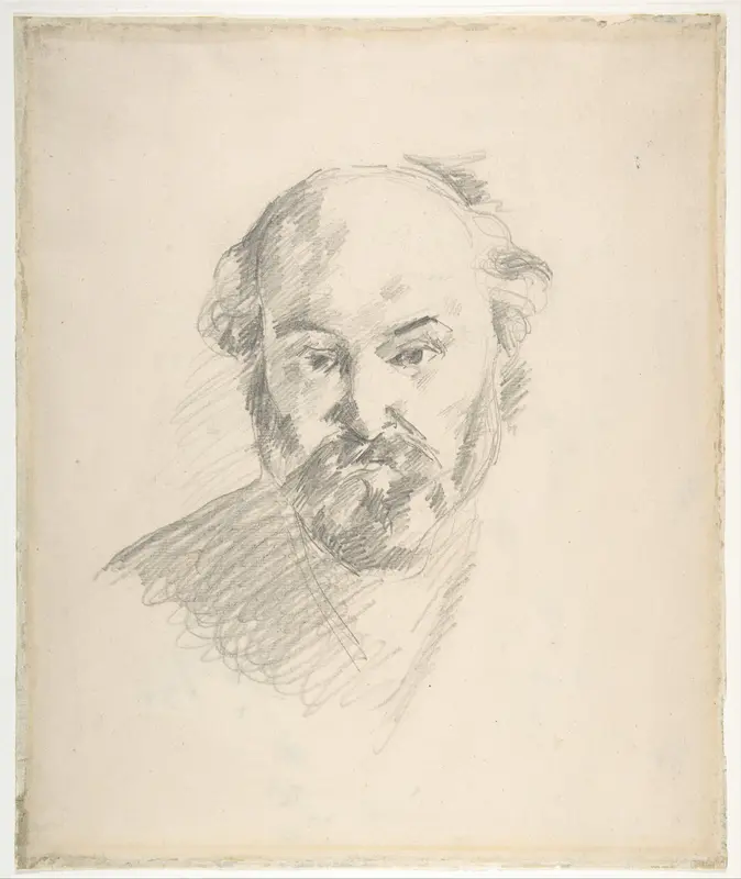 Portrait of the Artist (recto); Fragment of a Landscape Study (verso) Wall Art by Paul Cézanne - High-Resolution Digital Print
