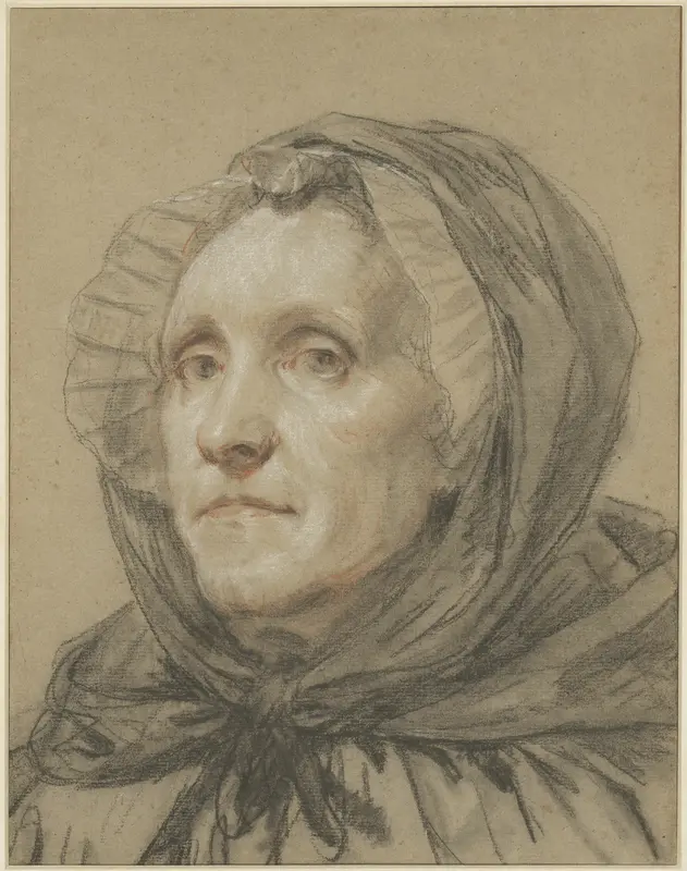 Portrait of the Artist's Mother Wall Art by Jean Baptiste Greuze - High-Resolution Digital Print