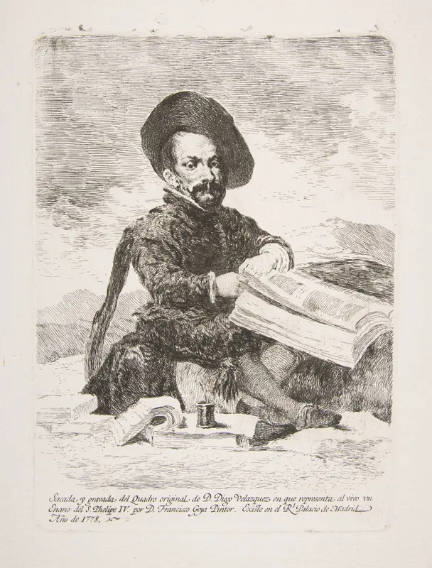 Portrait of the court dwarf El Primo, after Velázquez