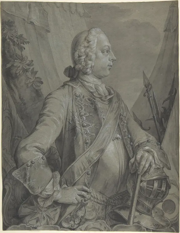 Portrait of the Emperor Joseph II as Military Commander Wall Art by Johann Wolfgang Baumgartner - High-Resolution Digital Print