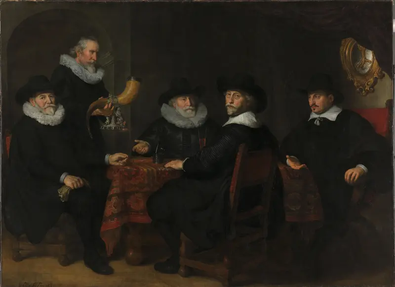 Portrait of the Governors of the Kloveniersdoelen Wall Art by Unknown - High-Resolution Digital Print