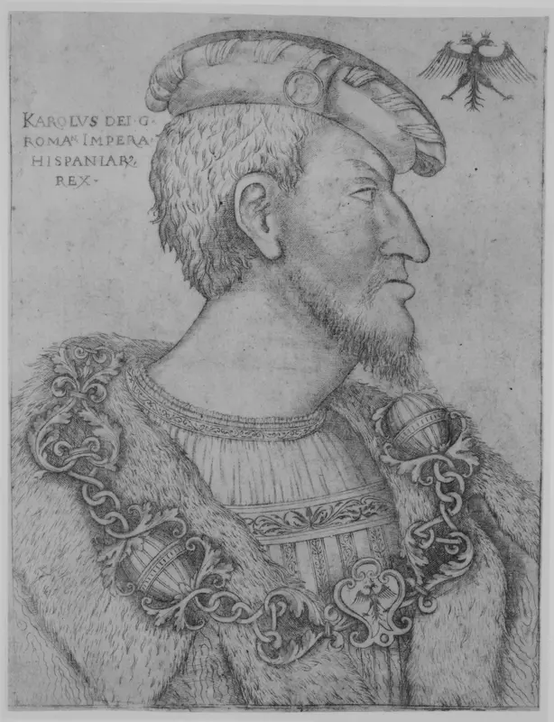 Portrait of the Holy Roman Emperor Charles V facing right Wall Art by Anonymous, Italian - High-Resolution Digital Print