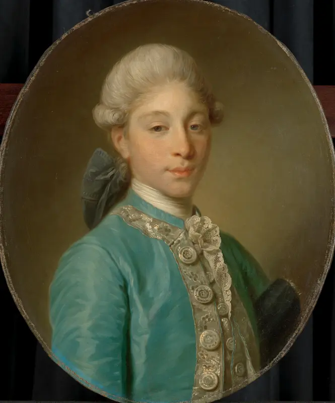 Portrait of the Marquis de Saint-Paul Wall Art by Jean-Baptiste Greuze - High-Resolution Digital Print