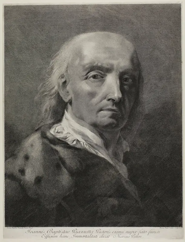 Portrait of the Painter Giovanni Battista Piazzetta Wall Art by Marco Alvise Pitteri - High-Resolution Digital Print