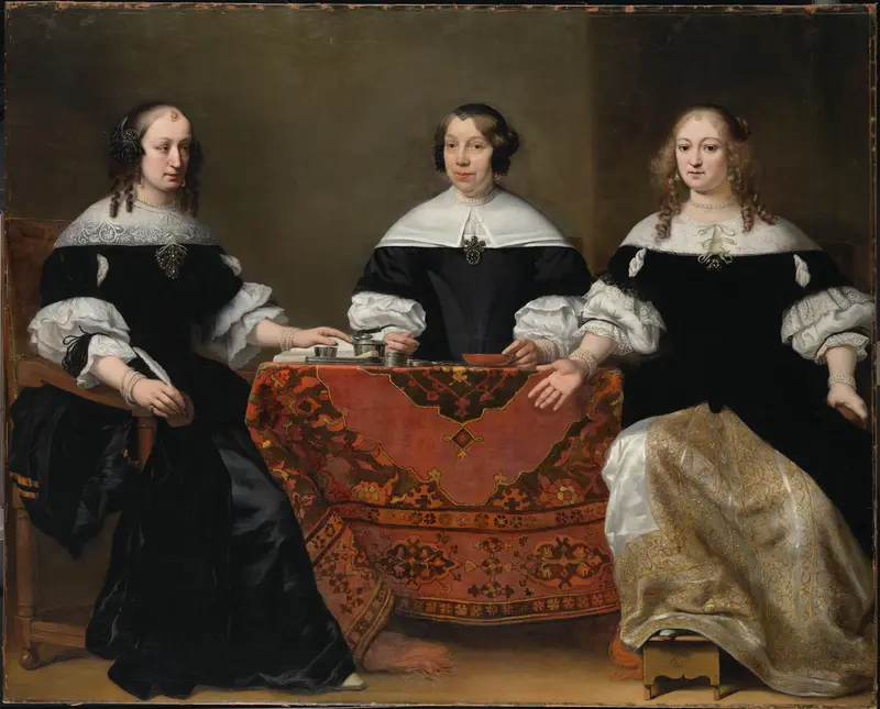 Portrait of the Three Regentesses of the Leprozenhuis, Amsterdam Wall Art by anonymous - High-Resolution Digital Print