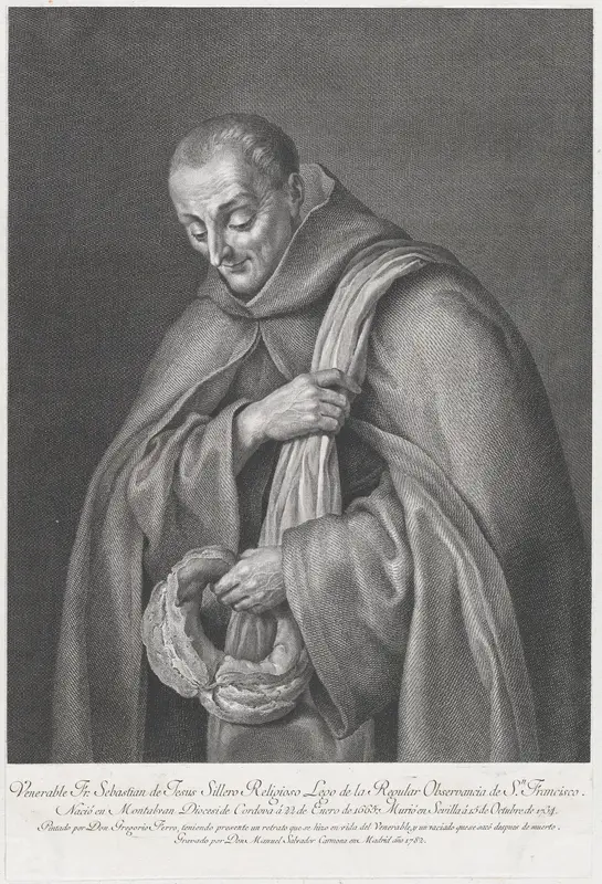 Portrait of the venerable Franciscan Father Sebastian Sillero Wall Art by Manuel Salvador Carmona - High-Resolution Digital Print