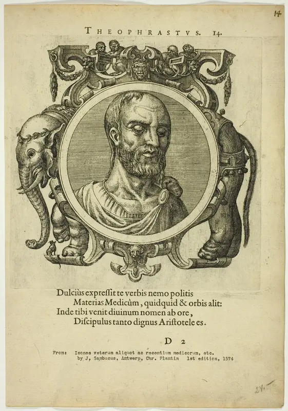 Portrait of Theophrastus Wall Art by Johannes Sambucus - High-Resolution Digital Print