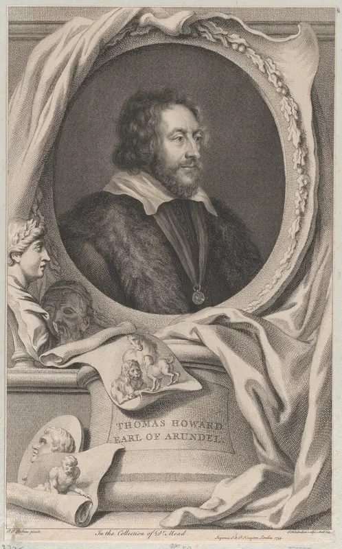 Portrait of Thomas Howard, Earl of Arundel and Surrey Wall Art by Jacob Houbraken - High-Resolution Digital Print