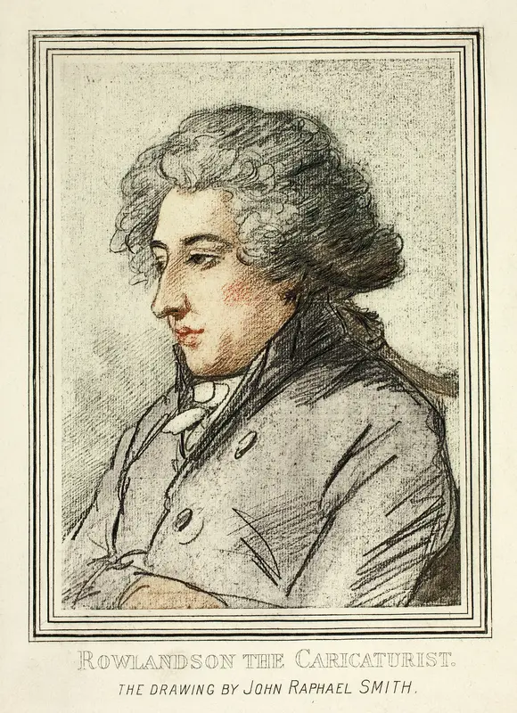 Portrait of Thomas Rowlandson, from Reproductions of Drawings by Old Masters in the British Museum Wall Art by John Raphael Smith - High-Resolution Digital Print
