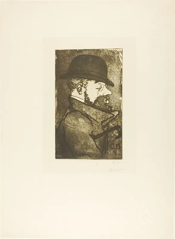 Portrait of Toulouse-Lautrec, from the first album of L'Estampe originale Wall Art by Charles Maurin - High-Resolution Digital Print