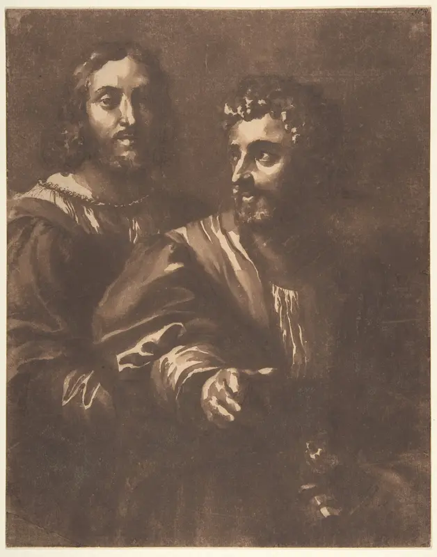 Portrait of Two Men Wall Art by Jan de Bisschop - High-Resolution Digital Print