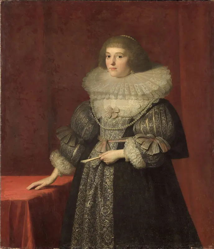 Portrait of Ursula (1594-1657), Countess of Solms-Braunfels Wall Art by anonymous - High-Resolution Digital Print