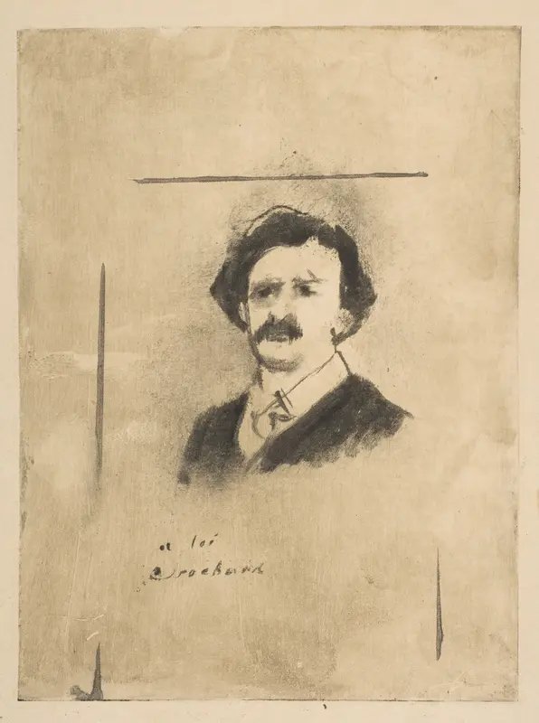 Portrait of Virginie Cardinal's Favorite, the Actor Crochard (illustration for La Famille Cardinal by Ludovic Halévy)
