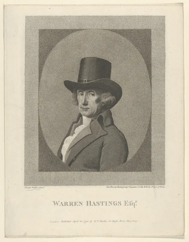 Portrait of Warren Hastings, Esq. Wall Art by George Townley Stubbs - High-Resolution Digital Print