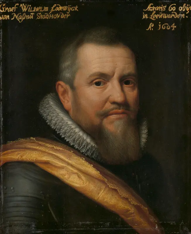 Portrait of Willem Lodewijk (1560-1620), Count of Nassau, Nicknamed in Frisian ‘us heit’ (our father) Wall Art by Unknown - High-Resolution Digital Print
