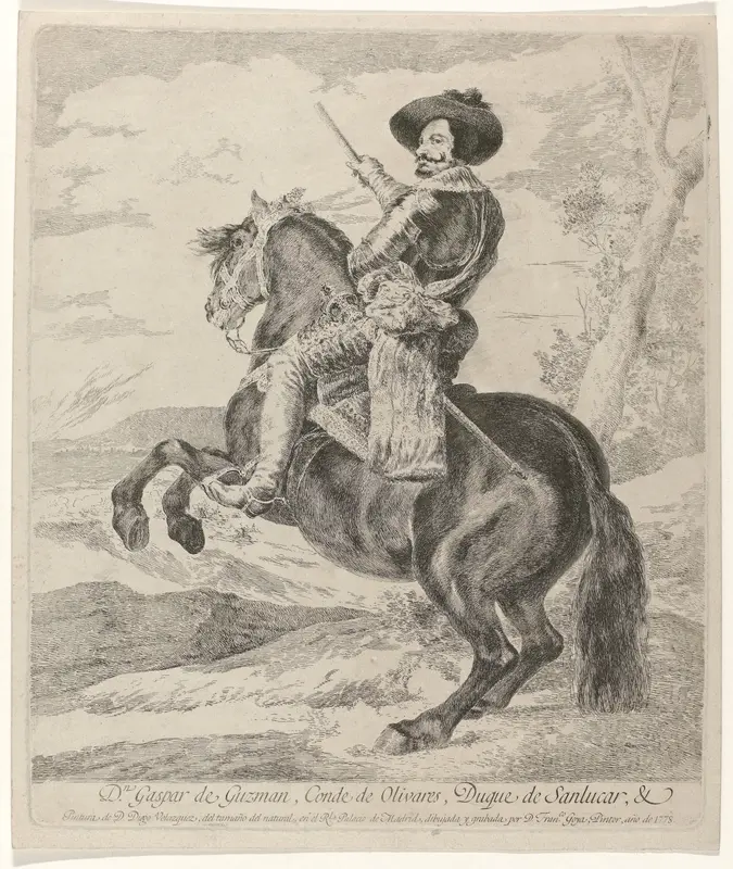 Portret Gaspar de Guzman, Conde de Olivares, Duque de San Lucar Wall Art by Francisco de Goya - High-Resolution Digital Print