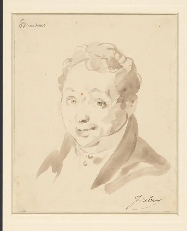Portret-karikatuur van Briantais Wall Art by Jean Baptiste Isabey - High-Resolution Digital Print