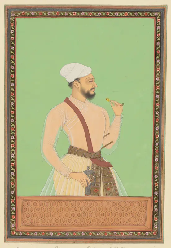 Portret van Abd al-Aziz, broer van Bahlul-Khan, die vizier van Sultan Abul Hasan is Wall Art by anonymous - High-Resolution Digital Print