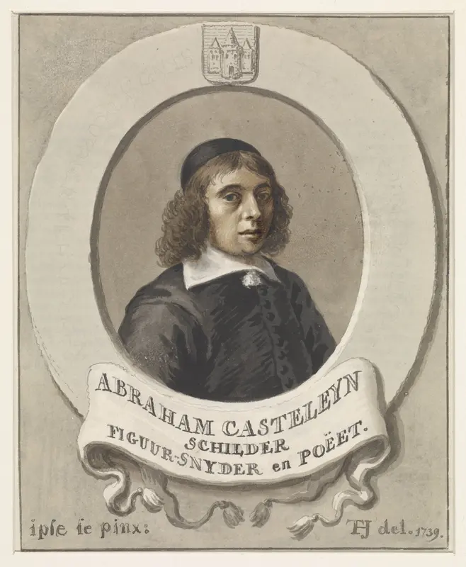 Portret van Abraham Casteleyn Wall Art by Tako Hajo Jelgersma - High-Resolution Digital Print