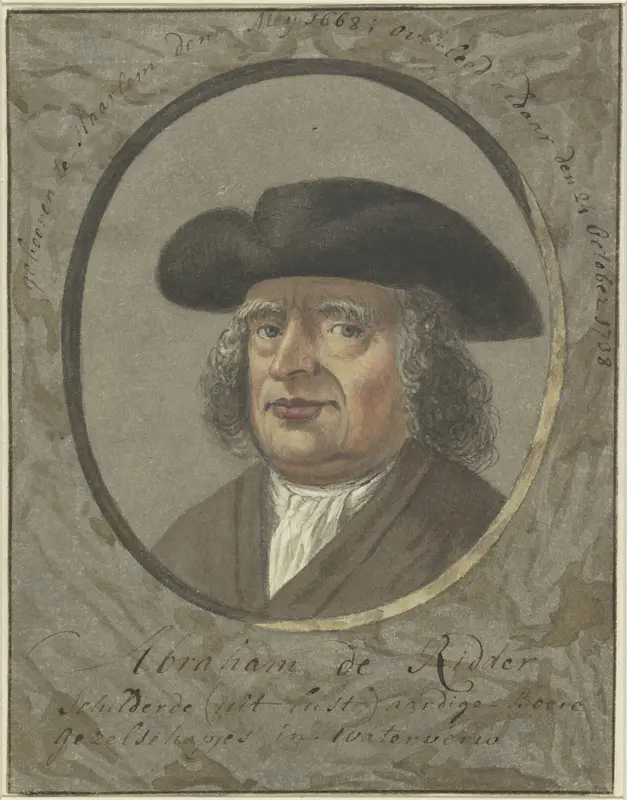 Portret van Abraham de Ridder Wall Art by anonymous - High-Resolution Digital Print