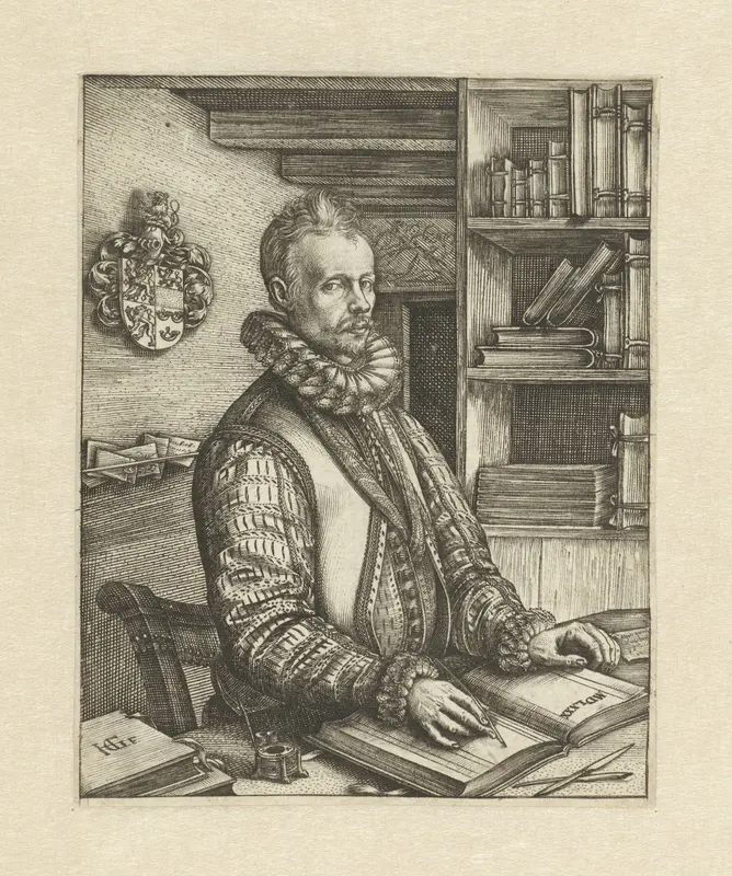 Portret van Abraham Gorlaeus Wall Art by Unknown - High-Resolution Digital Print
