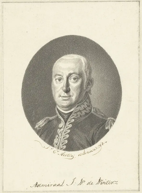 Portret van Admiraal Jan Willem de Winter Wall Art by Johannes Cornelis Mertens - High-Resolution Digital Print