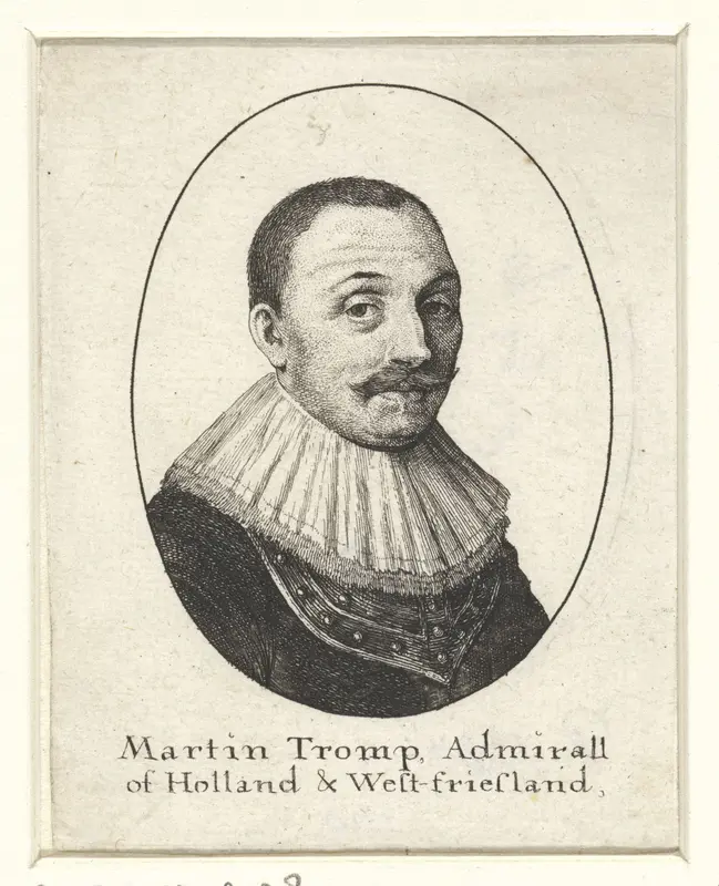 Portret van admiraal Maarten Harpertszoon Tromp Wall Art by Wenceslaus Hollar - High-Resolution Digital Print