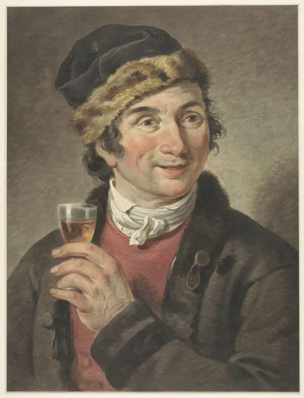 Portret van Adriaan de Lelie, met muts op Wall Art by Adriaan de Lelie - High-Resolution Digital Print