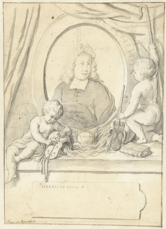 Portret van Adriaan van Boscheiden Wall Art by Frans van Mieris (II) - High-Resolution Digital Print