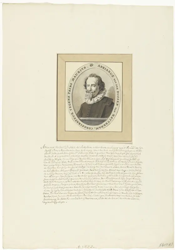Portret van Adriaan van der Dussen, 1623 Wall Art by Unknown - High-Resolution Digital Print