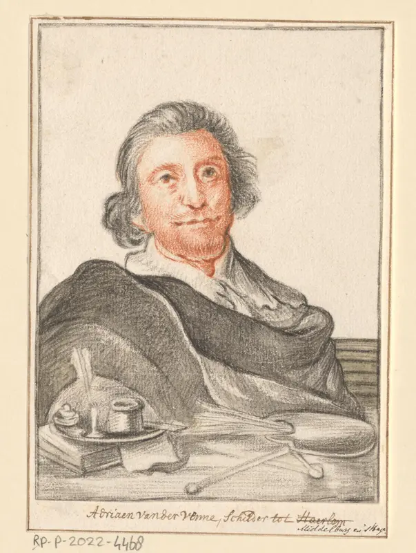 Portret van Adriaen Pietersz. van de Venne Wall Art by anonymous - High-Resolution Digital Print