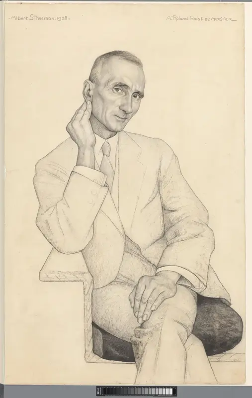 Portret van Albert Stheeman Wall Art by Unknown - High-Resolution Digital Print