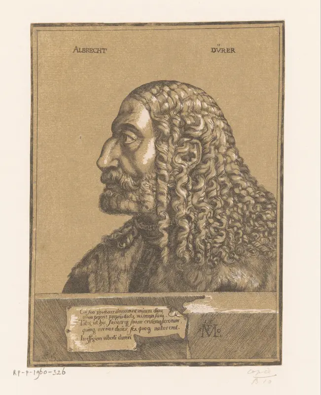 Portret van Albrecht Dürer Wall Art by anonymous - High-Resolution Digital Print