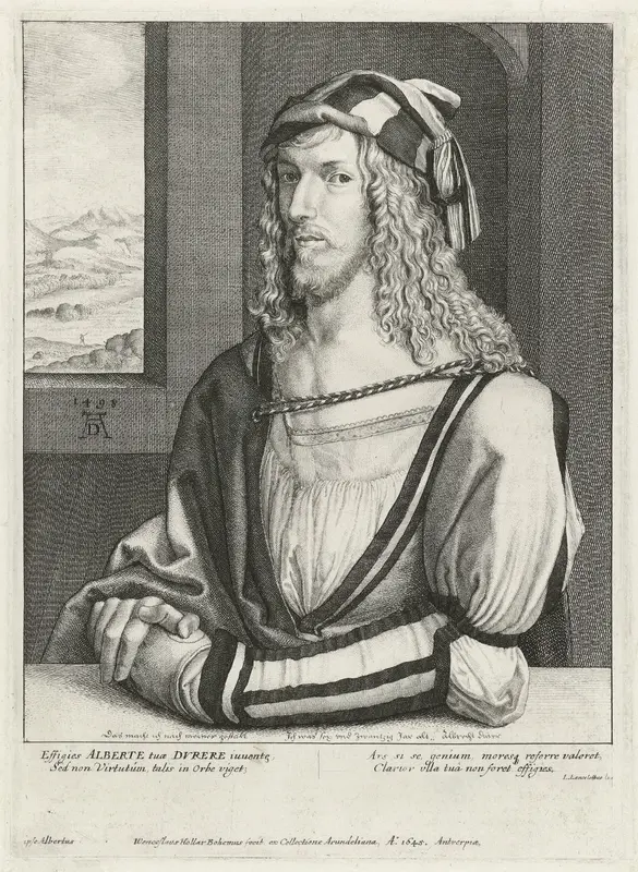 Portret van Albrecht Dürer Wall Art by Unknown - High-Resolution Digital Print