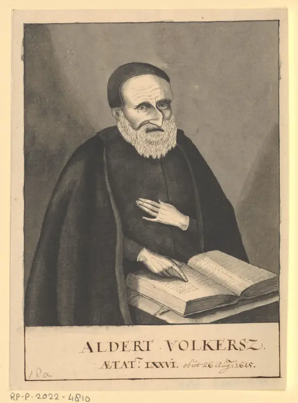Portret van Aldert Volkerts op 76-jarige leeftijd Wall Art by anonymous - High-Resolution Digital Print