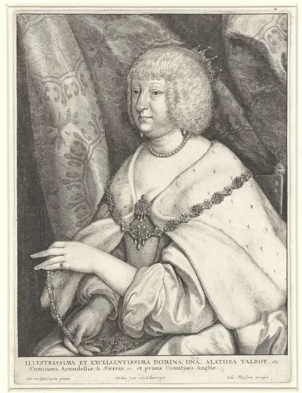 Portret van Aletheia Talbot, gravin van Arundel Wall Art by Unknown - High-Resolution Digital Print