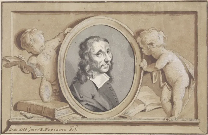 Portret van Allaert van Everdingen Wall Art by Sybrand Feitama (II) - High-Resolution Digital Print